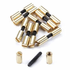 Acorn Nut Fasteners - Luke Rivets For Handles - (.186HD X 4-40US X .9L) - Brass - (10 Pk)