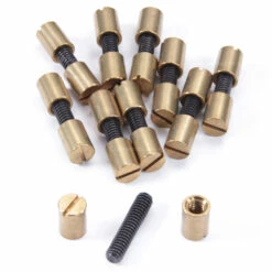 Acorn Nut Fasteners - Luke Rivets For Handles - (.250HD X 8-32US X 1L) - Brass - (10 Pk)