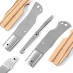 *Bobcat Combo Kit - DIY Parts Kit W/Zebrawood Scales -Knife Kits Sales Shop BCLB ZEBRAWD K img3 1500