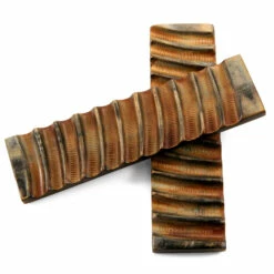 Buffalo Horn - Handle Scale Set - (Impala Jigged) - (Antique) - (4.50 X 1.25 X 0.25) -Knife Kits Sales Shop BUF IMP 4512525 ANTQ 1 img2 1500