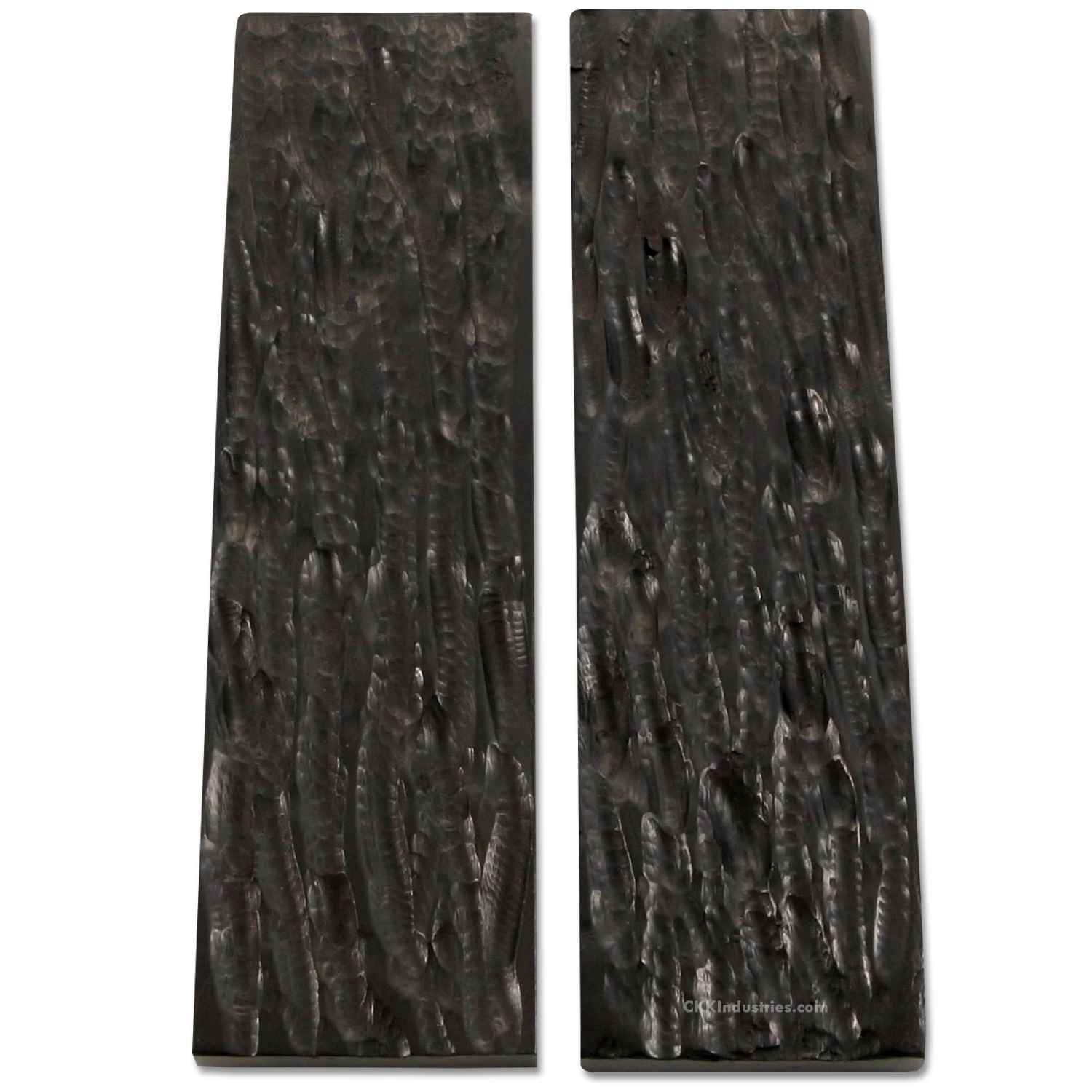 Buffalo Horn - Handle Scale Set - (Stag Jigged) - (Black) - (4.50 X 1.25 X 0.25) 3 Buffalo Horn - Handle Scale Set - (Stag Jigged) - (Black) - (4.50 X 1.25 X 0.25)