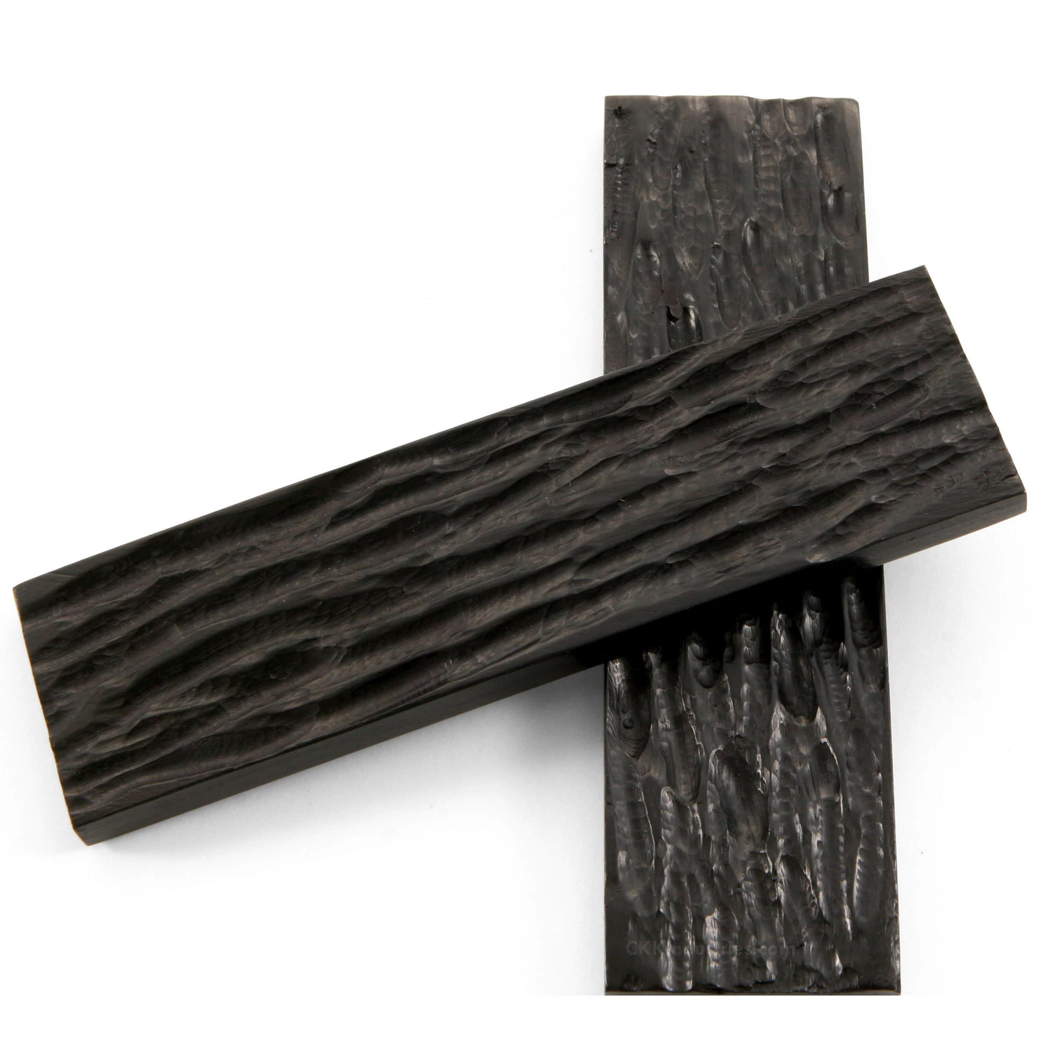 Buffalo Horn - Handle Scale Set - (Stag Jigged) - (Black) - (4.50 X 1.25 X 0.25) 4 Buffalo Horn - Handle Scale Set - (Stag Jigged) - (Black) - (4.50 X 1.25 X 0.25) - Image 2