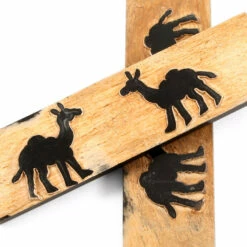 Buffalo Horn - Handle Scale Set - (Unique Camel Graphic) - (Black/Brown/Tan) - (4.50 X 1.25 X 0.187 -Knife Kits Sales Shop BUF SCL 45125187 CAMEL 1 img3 1500