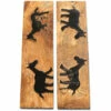 Buffalo Horn - Handle Scale Set - (Unique Donkey Graphic) - (Black/Brown/Tan) - (4.50 X 1.25 X 0.18 -Knife Kits Sales Shop BUF SCL 45125187 DONKEY 1 img1 1500
