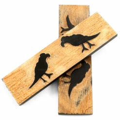 Buffalo Horn - Handle Scale Set - (Unique Parrot Graphic) - (Black/Brown/Tan) - (4.50 X 1.25 X 0.18 -Knife Kits Sales Shop BUF SCL 45125187 PARROT 1 img2 1500