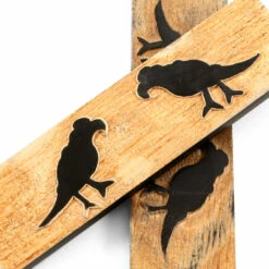 Buffalo Horn - Handle Scale Set - (Unique Parrot Graphic) - (Black/Brown/Tan) - (4.50 X 1.25 X 0.18 -Knife Kits Sales Shop BUF SCL 45125187 PARROT 1 img3 1500