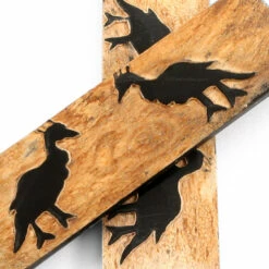 Buffalo Horn - Handle Scale Set - (Unique Peacock Graphic) - (Black/Brown/Tan) - (4.50 X 1.25 X 0.1 -Knife Kits Sales Shop BUF SCL 45125187 PEACOCK 1 img3 1500