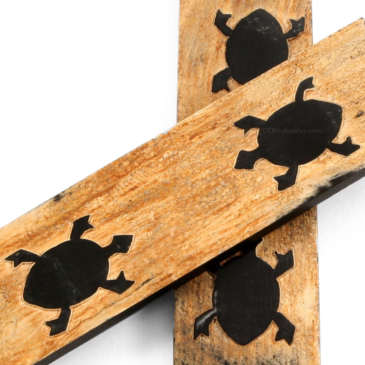 Buffalo Horn - Handle Scale Set - (Unique Turtle Graphic) - (Black/Brown/Tan) - (4.50 X 1.25 X 0.18 5 Buffalo Horn - Handle Scale Set - (Unique Turtle Graphic) - (Black/Brown/Tan) - (4.50 X 1.25 X 0.18 - Image 3