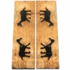 Buffalo Horn - Handle Scale Set - (Unique Donkey Graphic) - (Black/Brown/Tan) - (5.0 X 1.50 X 0.187 -Knife Kits Sales Shop BUF SCL 515187 DONKEY 1 img1 1500