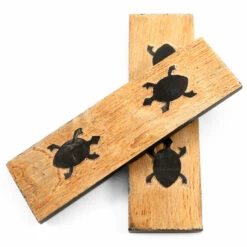 Buffalo Horn - Handle Scale Set - (Unique Turtle Graphic) - (Black/Brown/Tan) - (5.0 X 1.50 X 0.187 -Knife Kits Sales Shop BUF SCL 515187 TURTLE 1 img2 1500