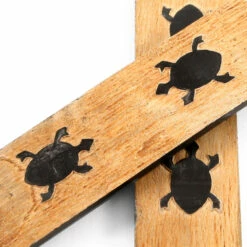 Buffalo Horn - Handle Scale Set - (Unique Turtle Graphic) - (Black/Brown/Tan) - (5.0 X 1.50 X 0.187 -Knife Kits Sales Shop BUF SCL 515187 TURTLE 1 img3 1500