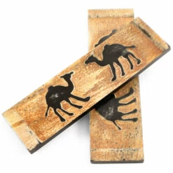 Buffalo Horn - Handle Scale Set - (Unique Camel Graphic) - (Black/Brown/Tan) - (5.0 X 1.5 X 0.25) -Knife Kits Sales Shop BUF SCL 51525 CAMEL 1 img2 1500