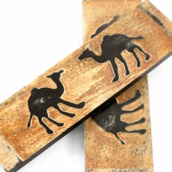 Buffalo Horn - Handle Scale Set - (Unique Camel Graphic) - (Black/Brown/Tan) - (5.0 X 1.5 X 0.25) -Knife Kits Sales Shop BUF SCL 51525 CAMEL 1 img3 1500