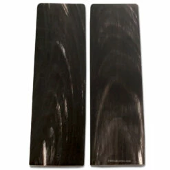 Knife Kits Sales Shop 46 Buffalo Horn - Handle Scale Set - (Flat Top) - (Black) - (5.0 X 1.5 X 0.25)