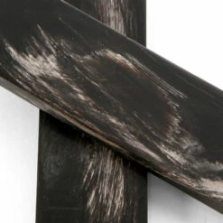 Buffalo Horn - Handle Scale Set - (Flat Top) - (Black/White) - (5.0 X 1.5 X 0.25) -Knife Kits Sales Shop BUF SCL FT 51525 BW 1 img3 1500