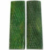 Camel Bone - Handle Scale Set - (Cross Jigged) - (Green) - (4.5 X 1.25 X 0.25) -Knife Kits Sales Shop CAM SCL JIG X 4512525 GRN 1 img1 1500