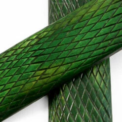 Camel Bone - Handle Scale Set - (Cross Jigged) - (Green) - (4.5 X 1.25 X 0.25) -Knife Kits Sales Shop CAM SCL JIG X 4512525 GRN 1 img3 1500