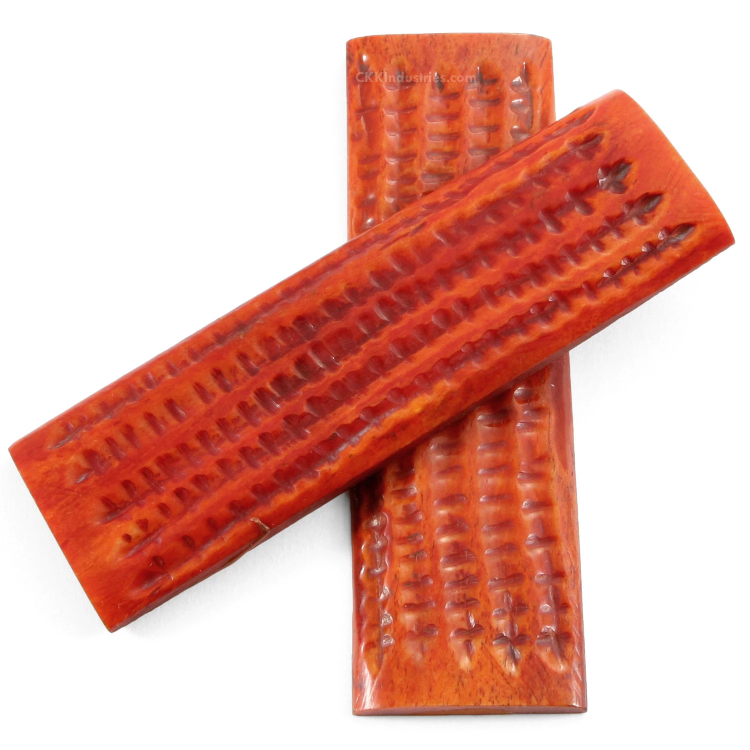 Camel Bone - Handle Scale Set - (Stag Jigged) - (Amber) - (5.0 X 1.5 X 0.25) 4 Camel Bone - Handle Scale Set - (Stag Jigged) - (Amber) - (5.0 X 1.5 X 0.25) - Image 2