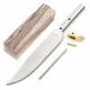 *Clip Point Scout - Hidden Tang - DIY Blade Kit W/Black Limba Handle Block -Knife Kits Sales Shop CPSCTBG 338 1P rbk bklimba 1 1500