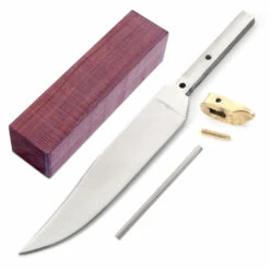*Clip Point Scout - Hidden Tang - DIY Blade Kit W/Katalox Handle Block