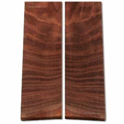 Curly Walnut Wood - Handle Scale Set - (Presentation Grade) - (Natural) - (5.0 X 1.5 X 0.25)