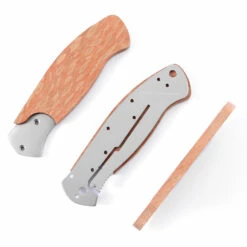 DDR3 - Handle Scales - Wood - Lacewood - (Curved Bolster) -Knife Kits Sales Shop DDR3 RC LACEWD K img6 1500 1