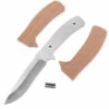 *Drop Point Tactical Combo Knife Kit - DIY Blade Blank W/Mahogany Scales -Knife Kits Sales Shop DPTAC95 MAHOGANY K img1 1500