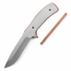 *Drop Point Tactical Combo Knife Kit - DIY Blade Blank W/Mahogany Scales -Knife Kits Sales Shop DPTAC95 MAHOGANY K img5 1500
