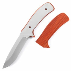 *Drop Point Tactical Combo Knife Kit - DIY Blade Blank W/Padauk Scales -Knife Kits Sales Shop DPTAC95 PADAUK K img3 1500