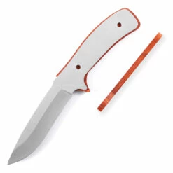 *Drop Point Tactical Combo Knife Kit - DIY Blade Blank W/Padauk Scales -Knife Kits Sales Shop DPTAC95 PADAUK K img5 1500