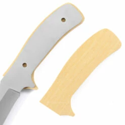 *Drop Point Tactical Combo Knife Kit - DIY Blade Blank W/Yellowheart Scales -Knife Kits Sales Shop DPTAC95 YLWHRT K img4 1500