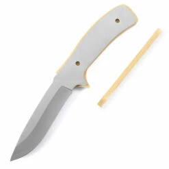 *Drop Point Tactical Combo Knife Kit - DIY Blade Blank W/Yellowheart Scales -Knife Kits Sales Shop DPTAC95 YLWHRT K img5 1500