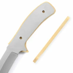 *Drop Point Tactical Combo Knife Kit - DIY Blade Blank W/Yellowheart Scales -Knife Kits Sales Shop DPTAC95 YLWHRT K img6 1500