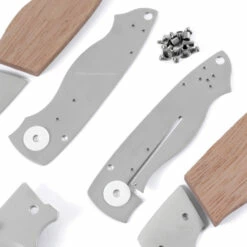 *EV4N1 - Gents Locking Liner Combo Kit - DIY Knife Kit W/Monkey Pod Scales -Knife Kits Sales Shop EV4N1 MONKPOD K img3 1500