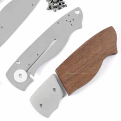 *EV4N1 - Gents Locking Liner Combo Kit - DIY Knife Kit W/Walnut Scales -Knife Kits Sales Shop EV4N1 WALNUT K img5 1500