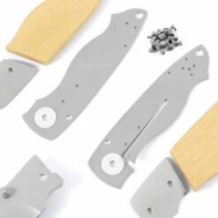 *EV4N1 - Gents Locking Liner Combo Kit - DIY Knife Kit W/Yellowheart Scales -Knife Kits Sales Shop EV4N1 YLWHRT K img3 1500