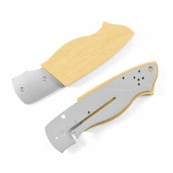 *EV4N1 - Gents Locking Liner Combo Kit - DIY Knife Kit W/Yellowheart Scales -Knife Kits Sales Shop EV4N1 YLWHRT K img6 1500