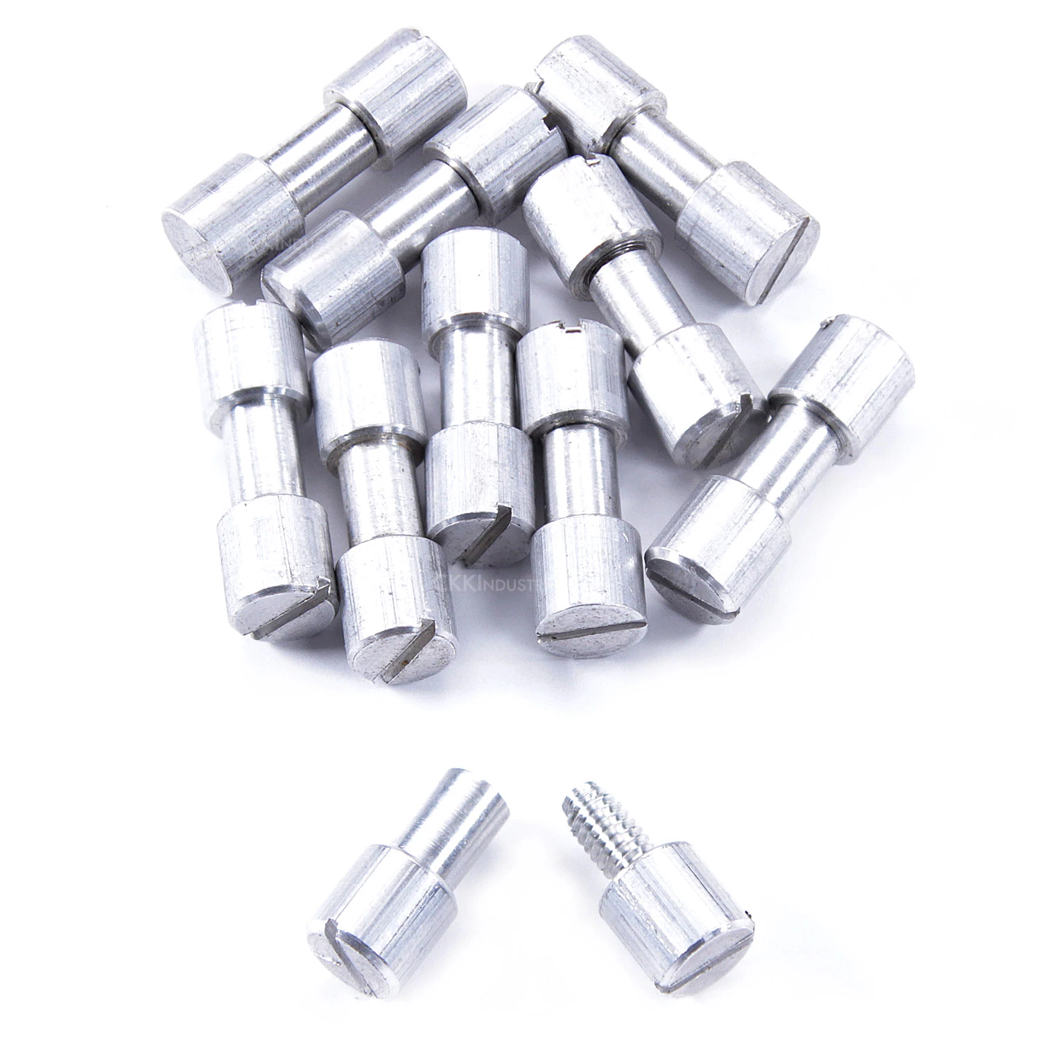Corby Bolt Fastener - For Knife Handles - (.312HD X .218SD X .960L) - Aluminum - (10 Pk) 3 Corby Bolt Fastener - For Knife Handles - (.312HD X .218SD X .960L) - Aluminum - (10 Pk)