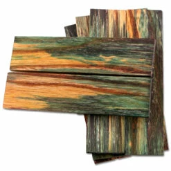 Chinaberry Wood - Handle Scale Set - (Stabilized) - (Dyed) - (6.0 X 1.5 X 0.25) -Knife Kits Sales Shop KCD CHINABERRY SCL DS 61525 img3 1500