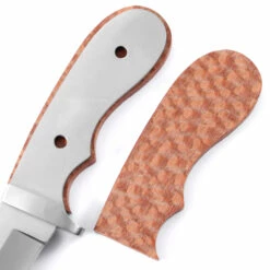 Utility Hunter Combo Knife Kit - DIY Blade Blank W/Brass Guard & Lacewood Scales -Knife Kits Sales Shop KCD KKBL016 H LACEWD img5 1500