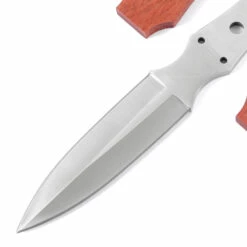 *Boot Dagger Fixed Blade Combo Knife Kit - DIY Blade Blank W/Bloodwood Scales & Pinstock -Knife Kits Sales Shop KK459BL BLDWD K img2 1500