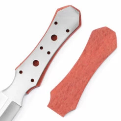 *Boot Dagger Fixed Blade Combo Knife Kit - DIY Blade Blank W/Bloodwood Scales & Pinstock -Knife Kits Sales Shop KK459BL BLDWD K img4 1500