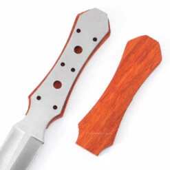 *Boot Dagger Fixed Blade Combo Knife Kit - DIY Blade Blank W/Padauk Scales & Pinstock -Knife Kits Sales Shop KK459BL PADAUK K img4 1500