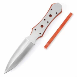 *Boot Dagger Fixed Blade Combo Knife Kit - DIY Blade Blank W/Padauk Scales & Pinstock -Knife Kits Sales Shop KK459BL PADAUK K img5 1500