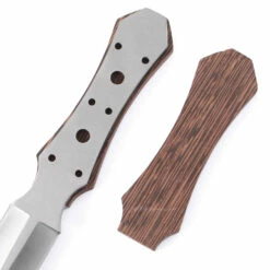 *Boot Dagger Fixed Blade Combo Knife Kit - DIY Blade Blank W/Wenge Scales & Pinstock -Knife Kits Sales Shop KK459BL WENGE K img4 1500