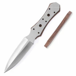 *Boot Dagger Fixed Blade Combo Knife Kit - DIY Blade Blank W/Wenge Scales & Pinstock -Knife Kits Sales Shop KK459BL WENGE K img5 1500