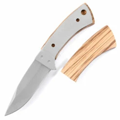 *Boot Skinner - DIY Knife Kit W/Zebrawood Handle Scales (pre-machined) -Knife Kits Sales Shop KK465BL ZEBRAWD K img3 1500