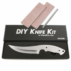 *Arctic Skinner Combo Kit - DIY Knife Kit W/Lacewood Scales -Knife Kits Sales Shop KK530BLP rsk lacewood 1b 1500