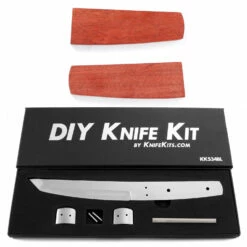*Sensei - DIY Blade Kit W/Bloodwood Scales (pre-machined) 10 *Sensei - DIY Blade Kit W/Bloodwood Scales (pre-machined) -Knife Kits Sales Shop KK534BL BLOODWD K img1a 1500