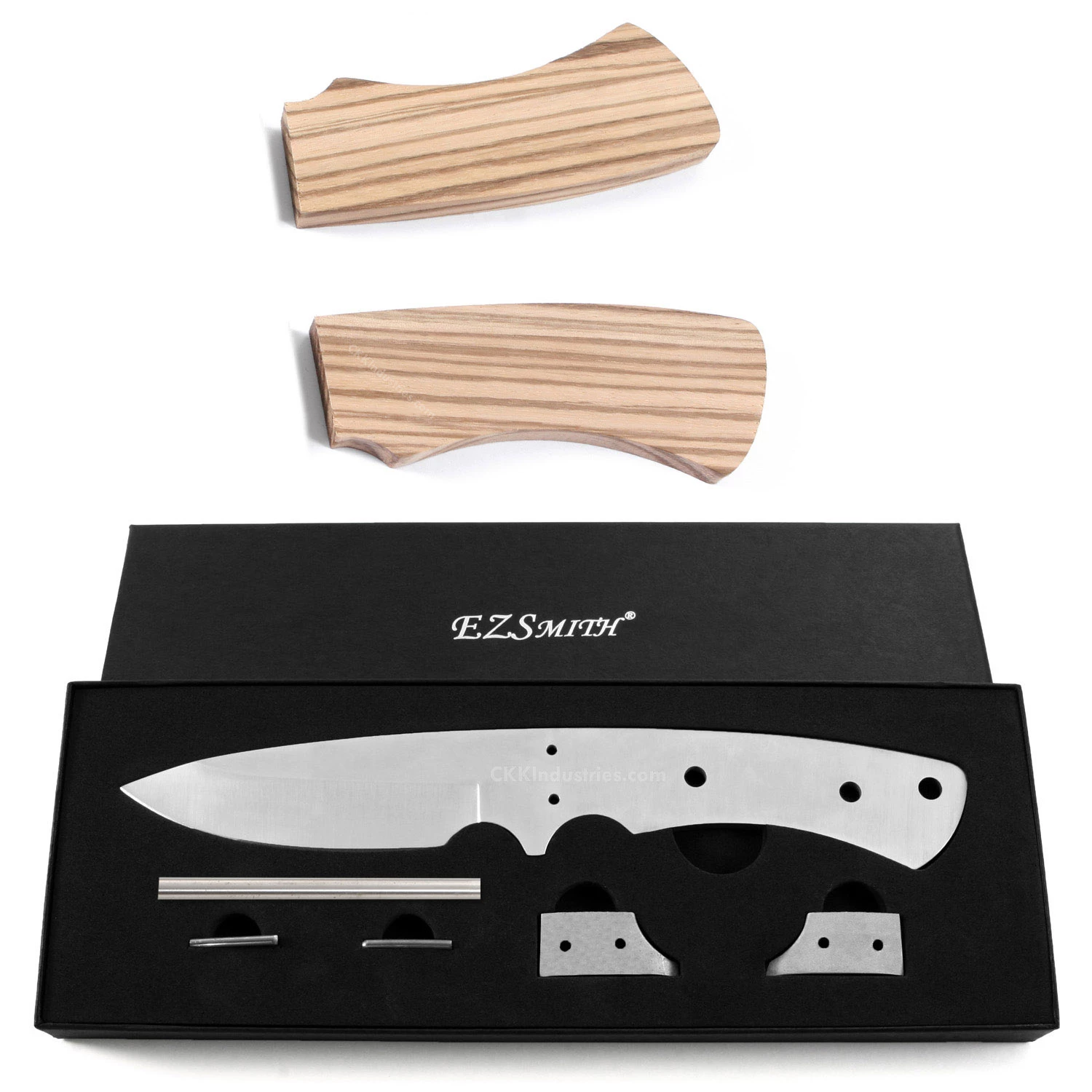 *Maverick Hunter - DIY Knife Kit W/Zebrawood Handle Scales (pre-machined) 4 *Maverick Hunter - DIY Knife Kit W/Zebrawood Handle Scales (pre-machined) - Image 2